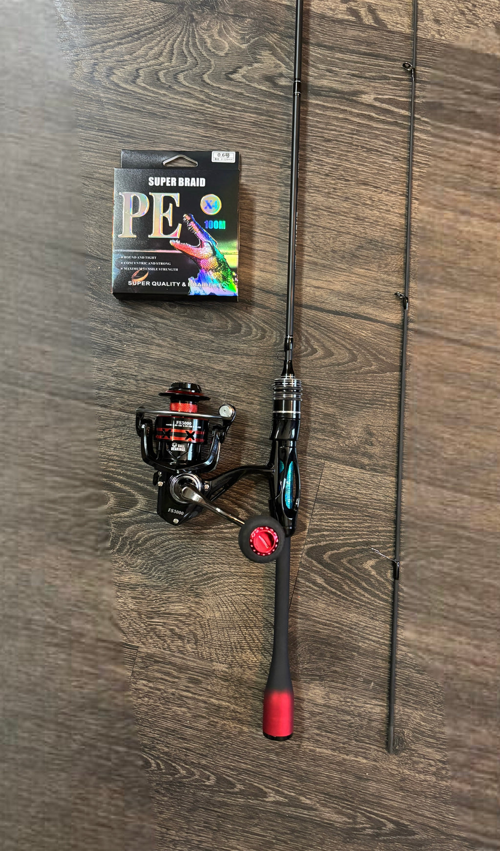 Fishing pole combo 2 piece 6’4” pole light action