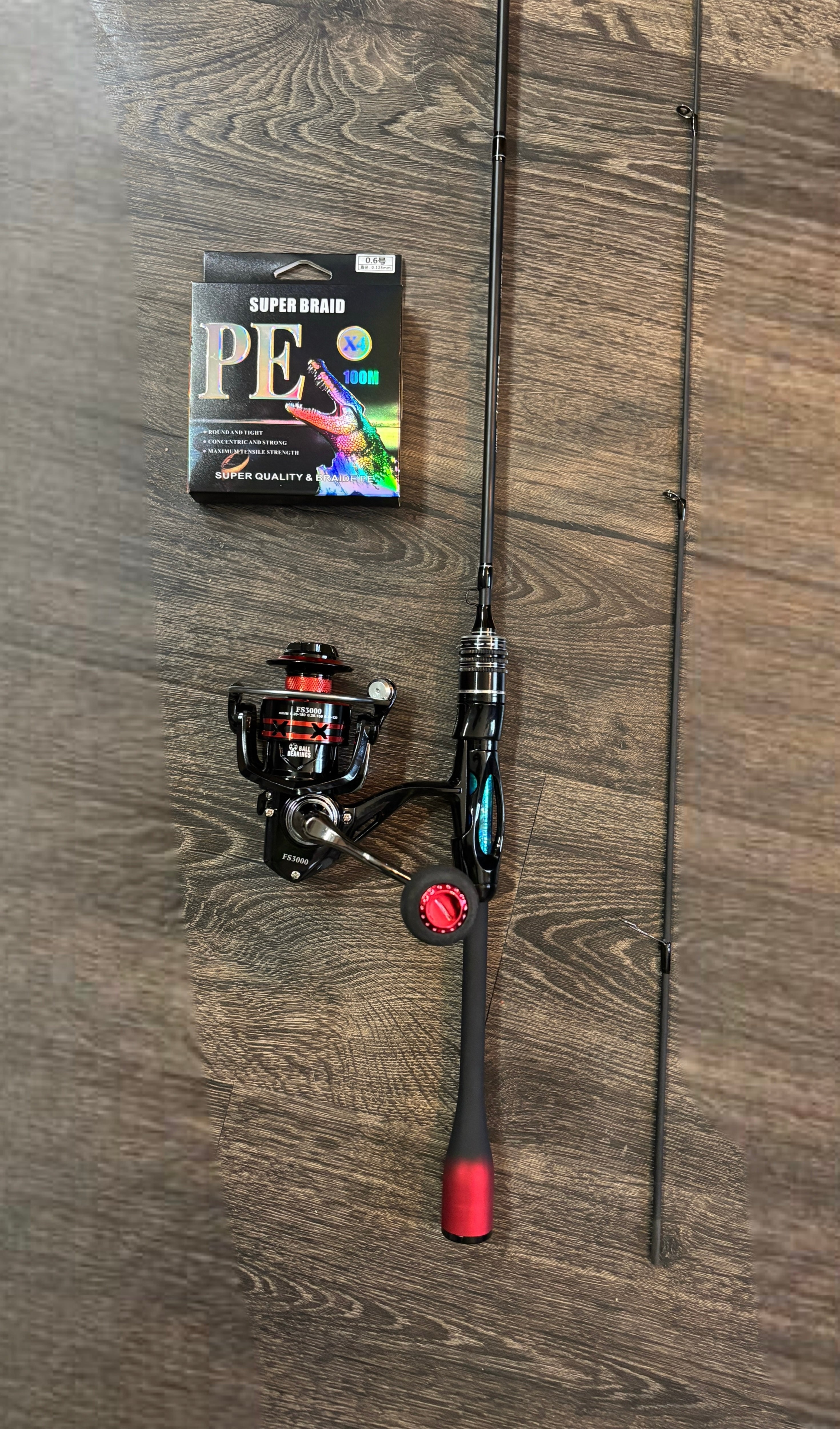 Fishing pole combo 2 piece 6’4” pole light action