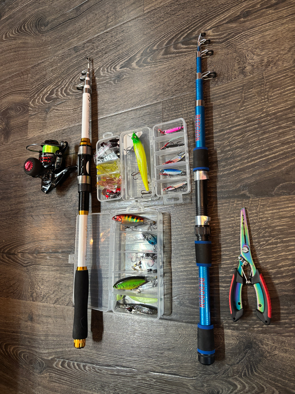 Ultimate kit 2 pole set with 3 lures sets