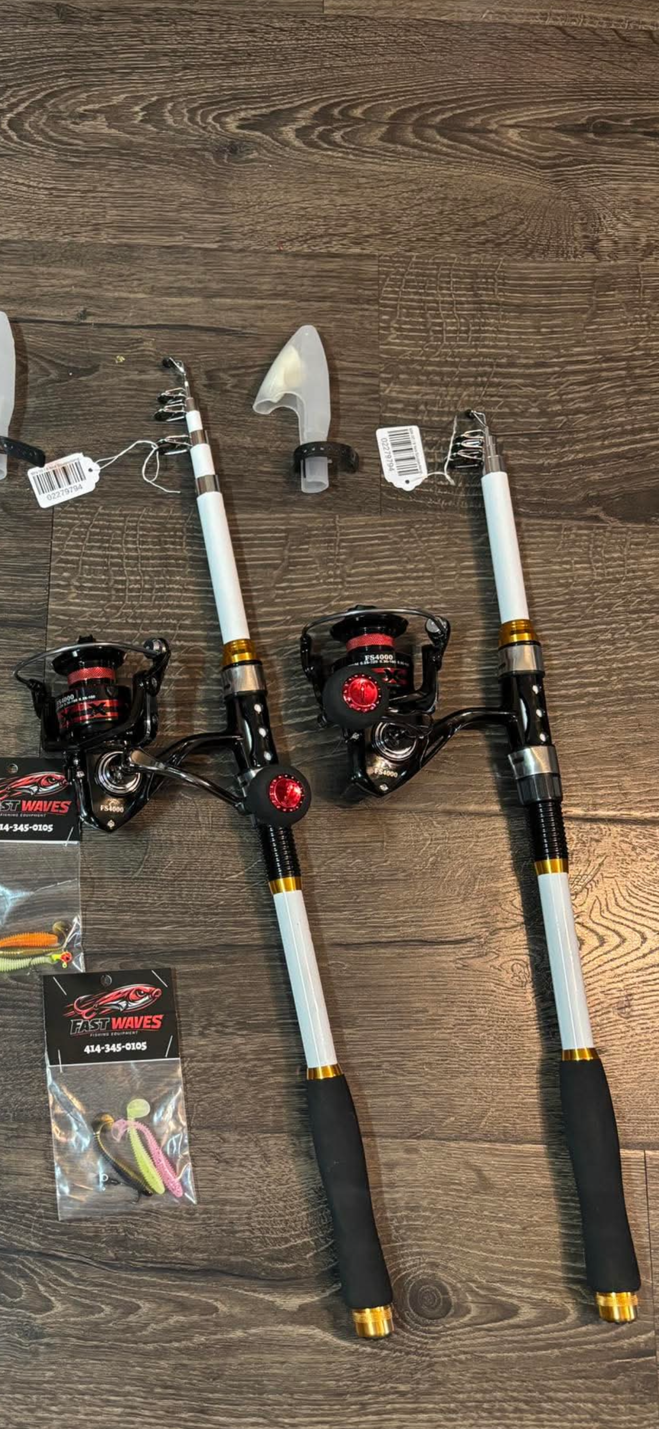 2 pack set ships free tackle kit 6 foot red and orange one