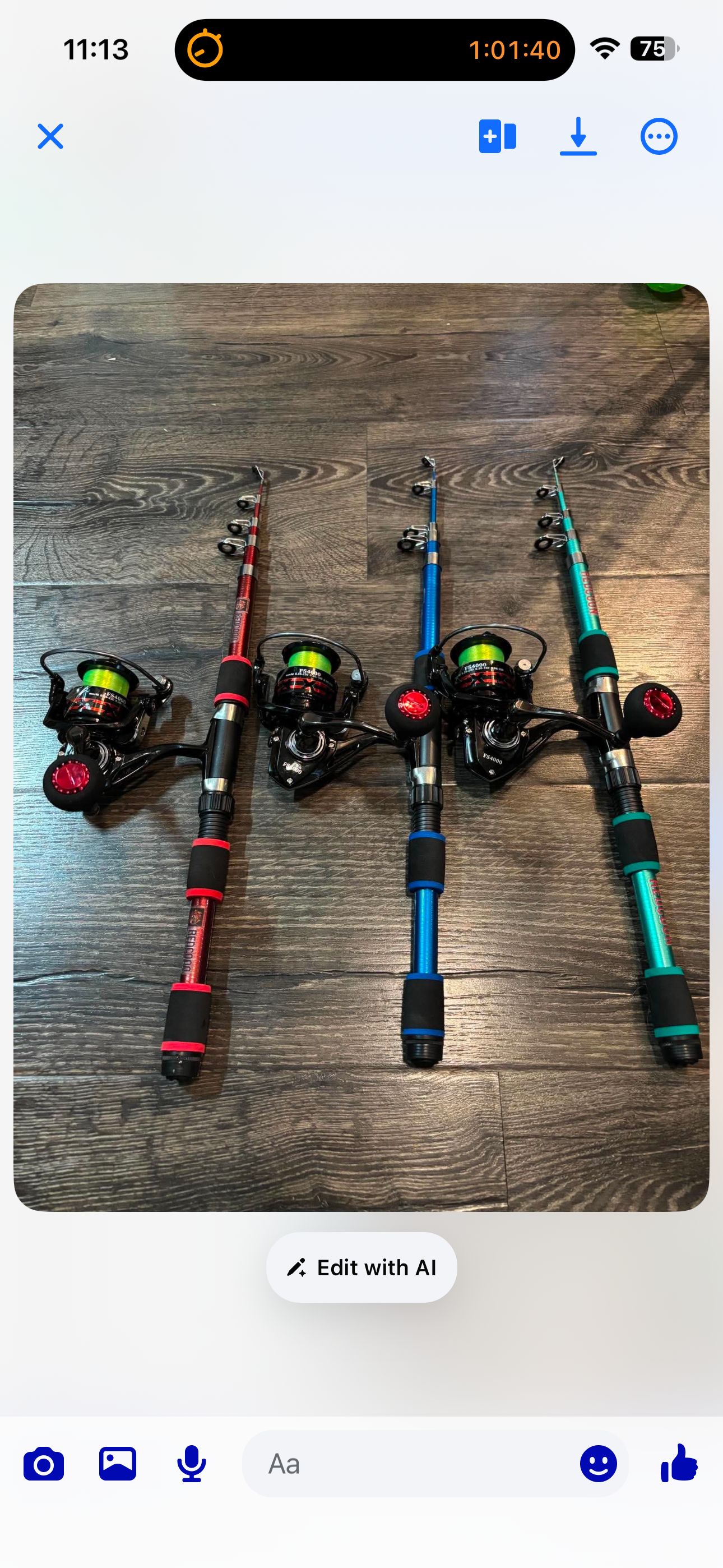 3 pack pole and reel kit 3 small reels 2000 size