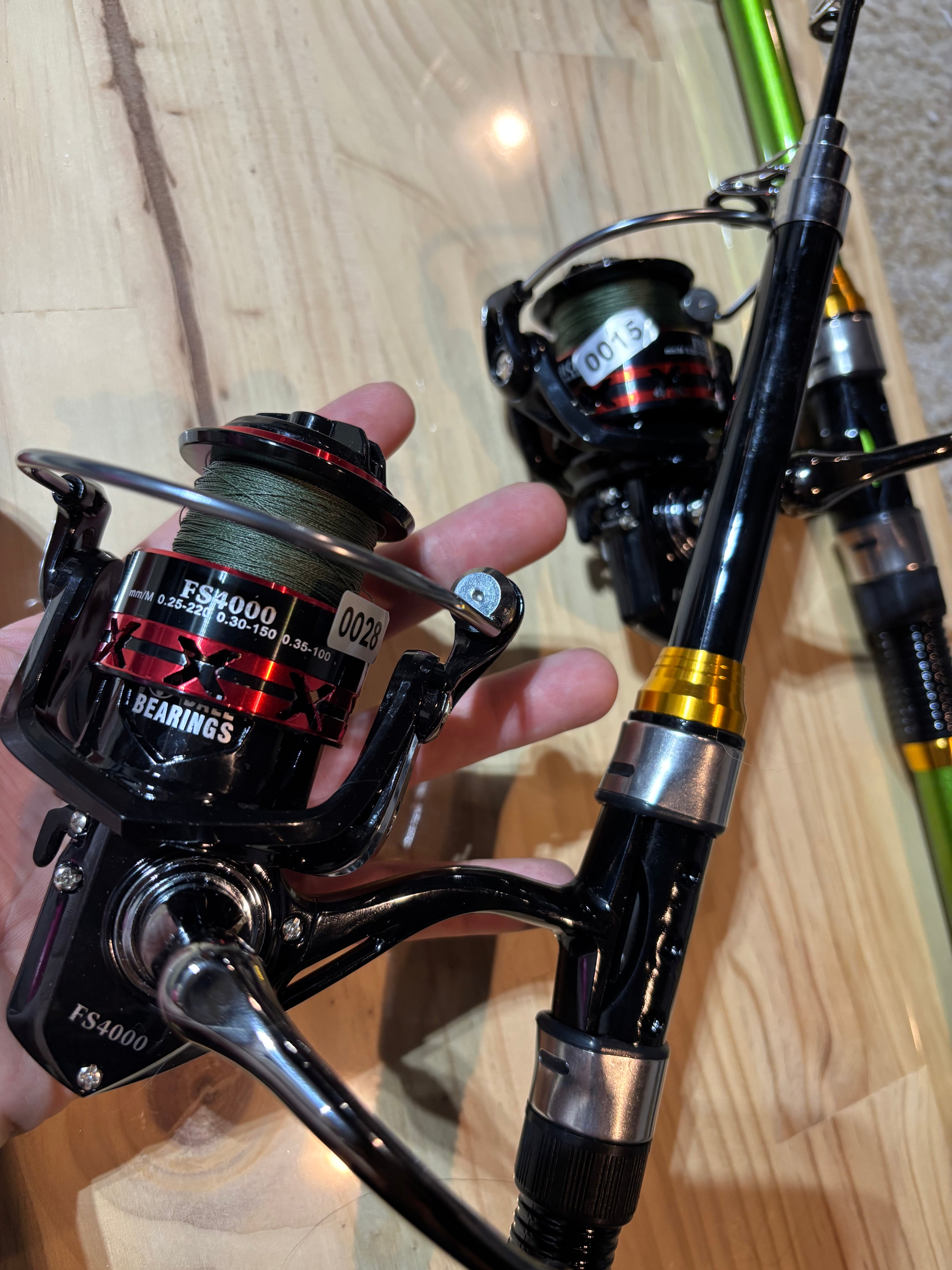 Fishing pole white telescopic 6 foot easy storage