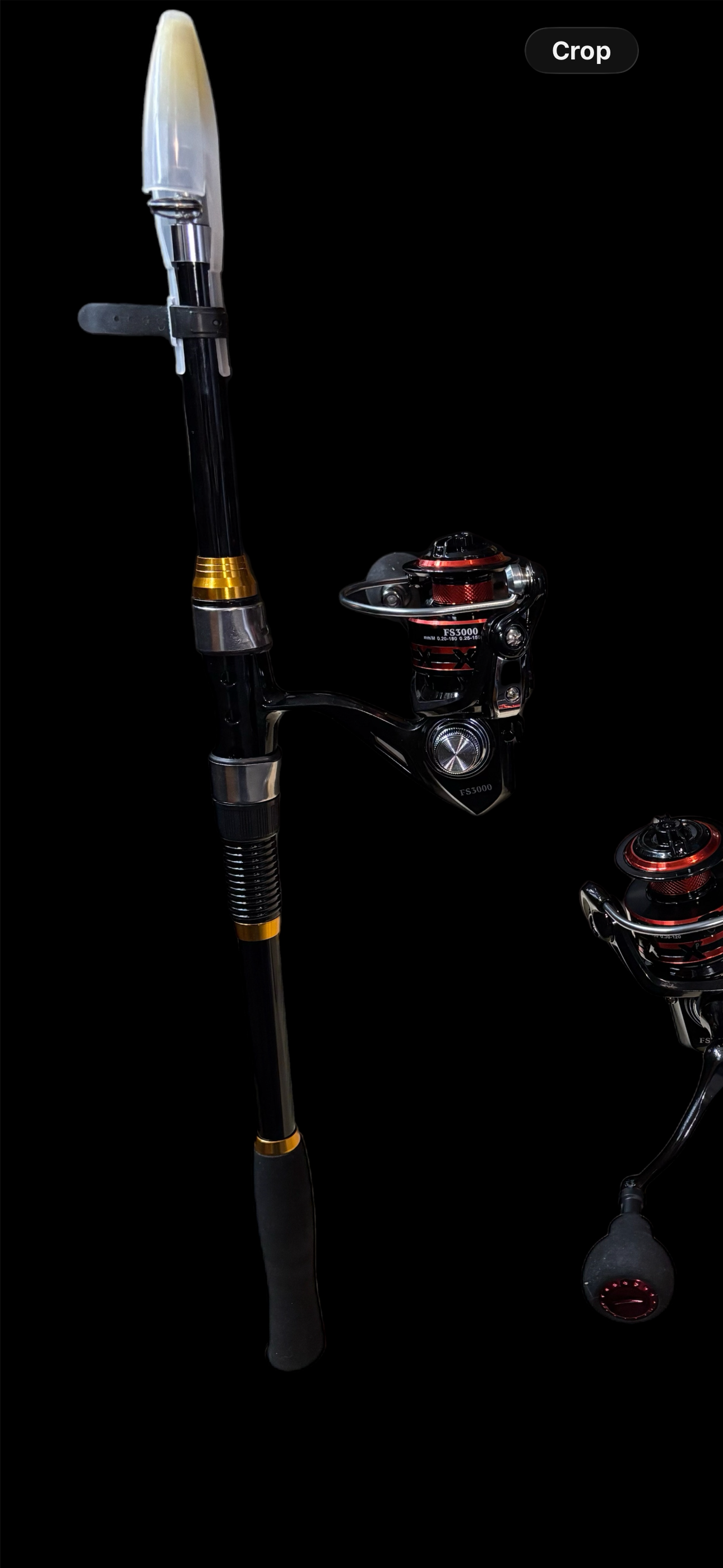 Fishing Pole Telescopic Rod and reel Green