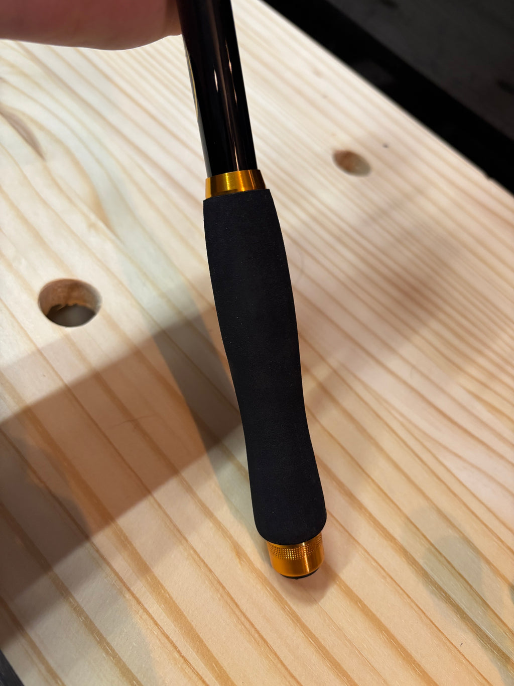 Fishing pole telescoping set 6 foot black