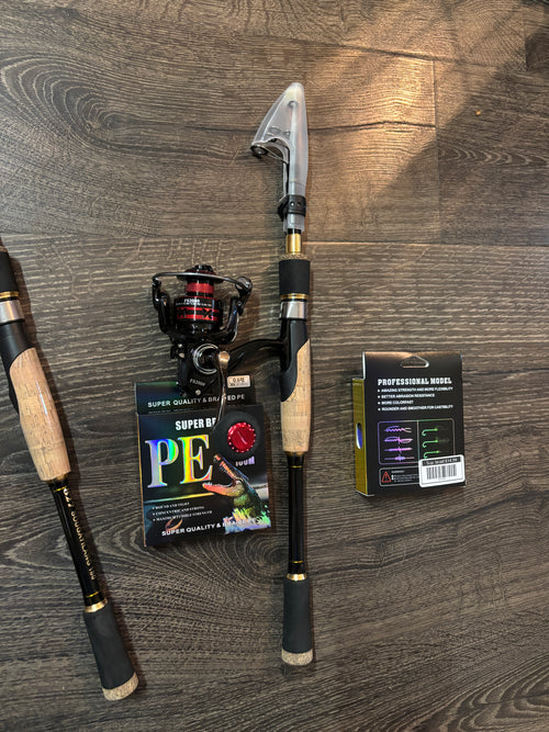 Cork 6 foot Soug. Adjustable fishing pole set