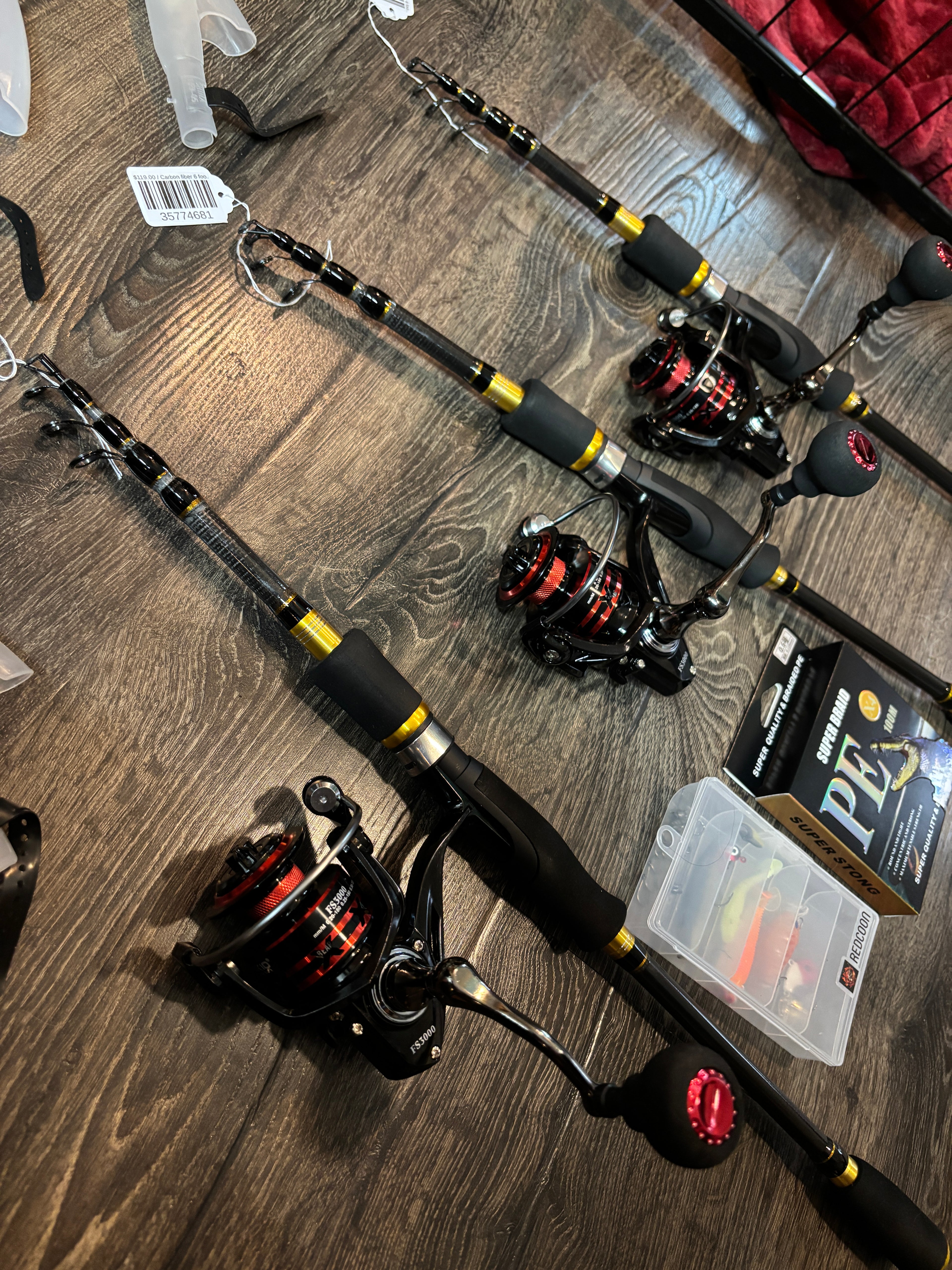 3 pack RedCoon Carbon Fiber 6 foot