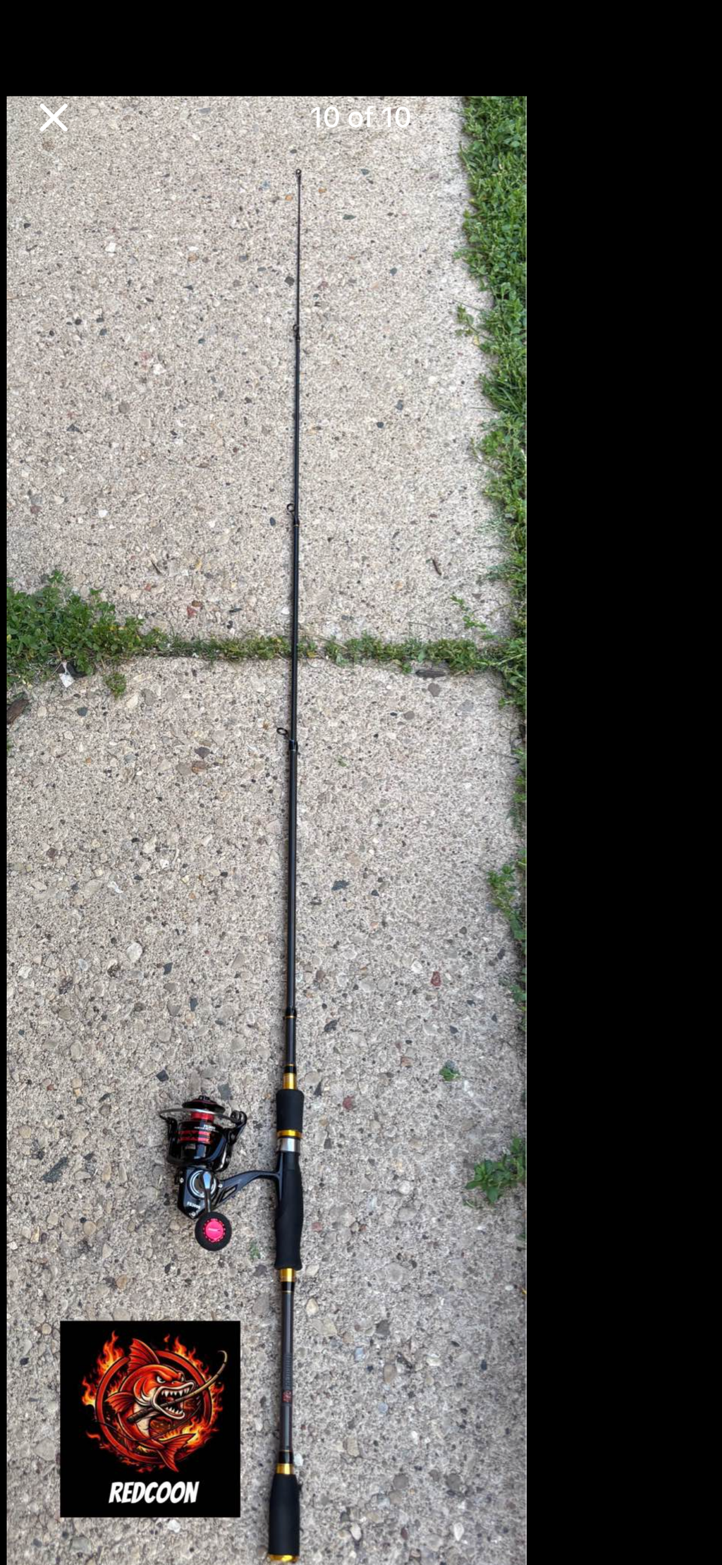 RedCoon fishing poles 2 pack set with 2 lures line