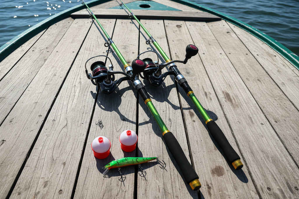 Fishing poles 2 pack set Gold Package deal