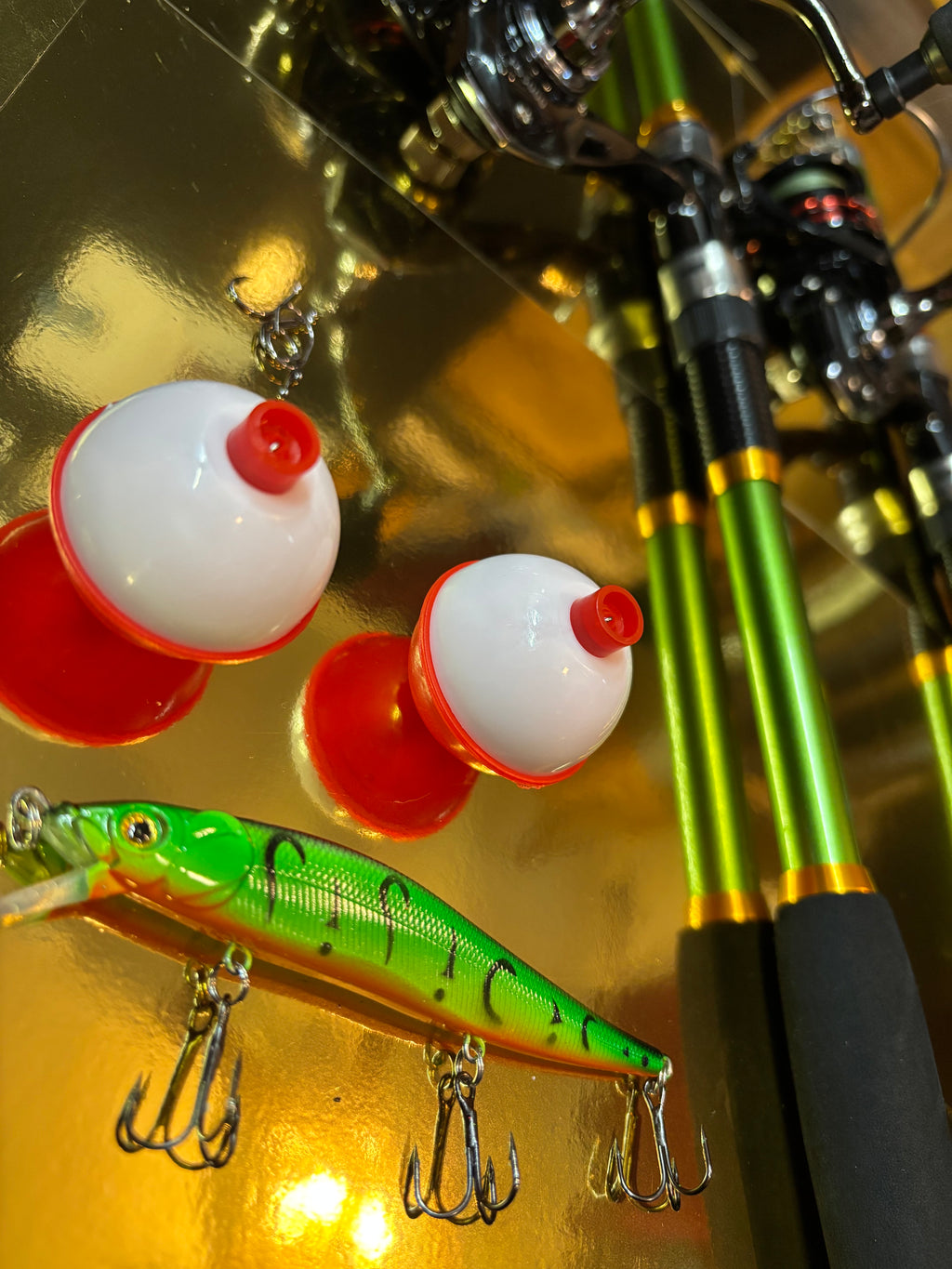 Fishing poles 2 pack set Gold Package deal