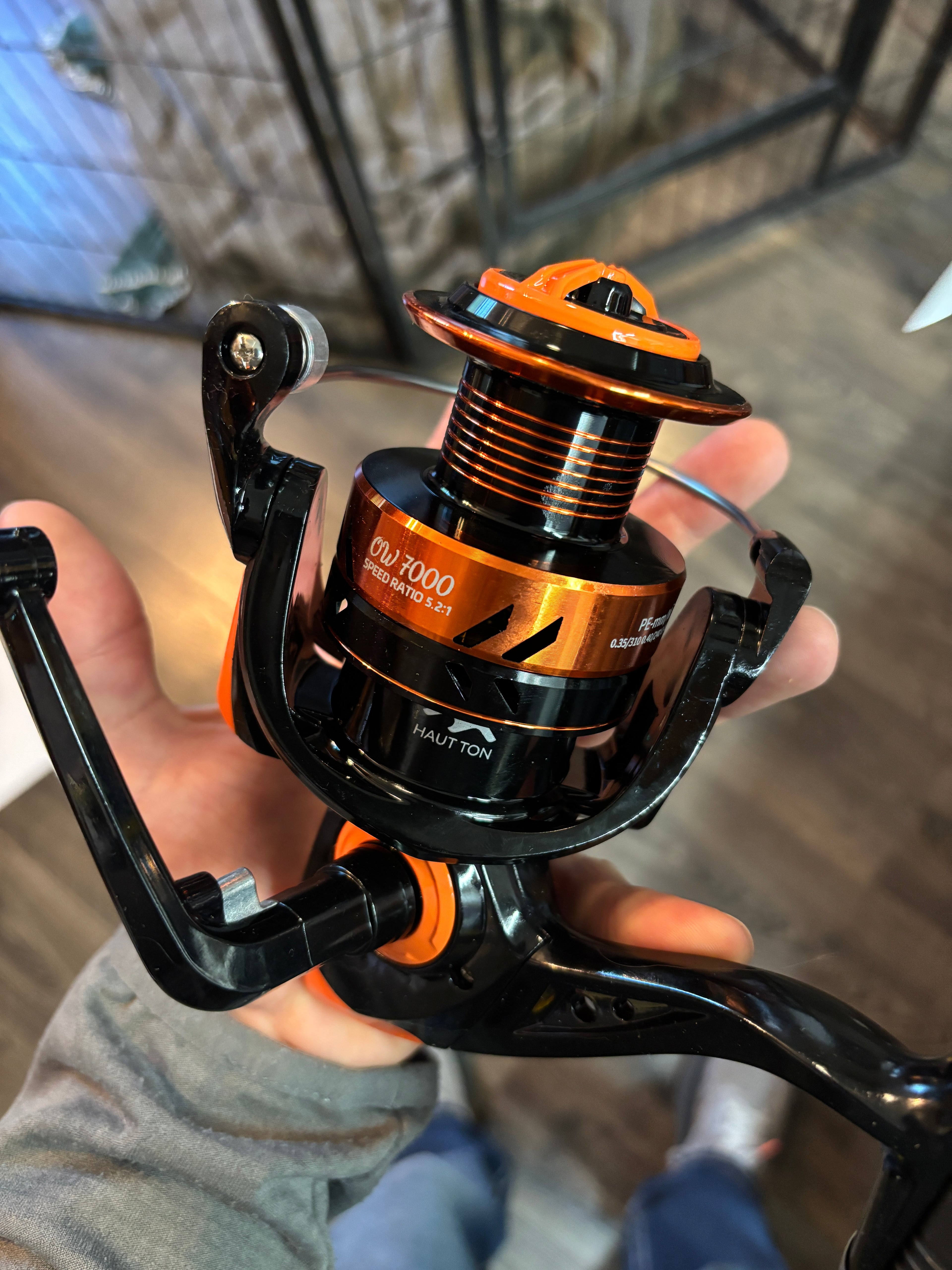 Large Reel Orange Waves 7000 size Extra Large Reel
