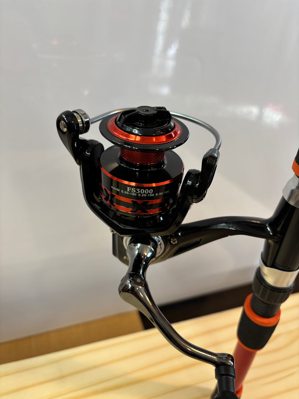 Fishing pole set 2 pack  red and black