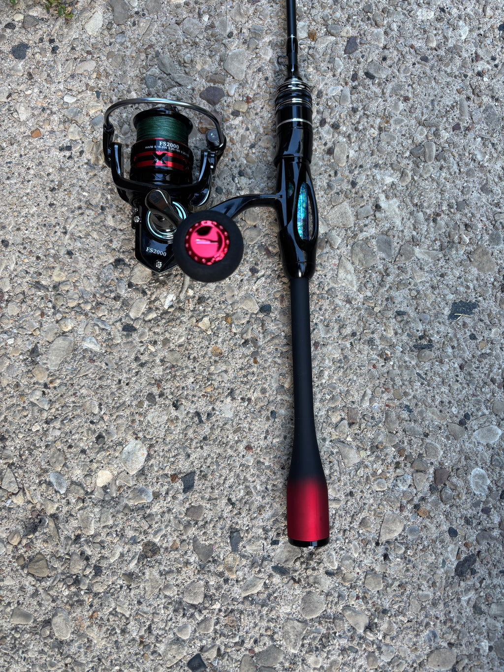 Fishing pole combo 2 piece 6’4” pole light action