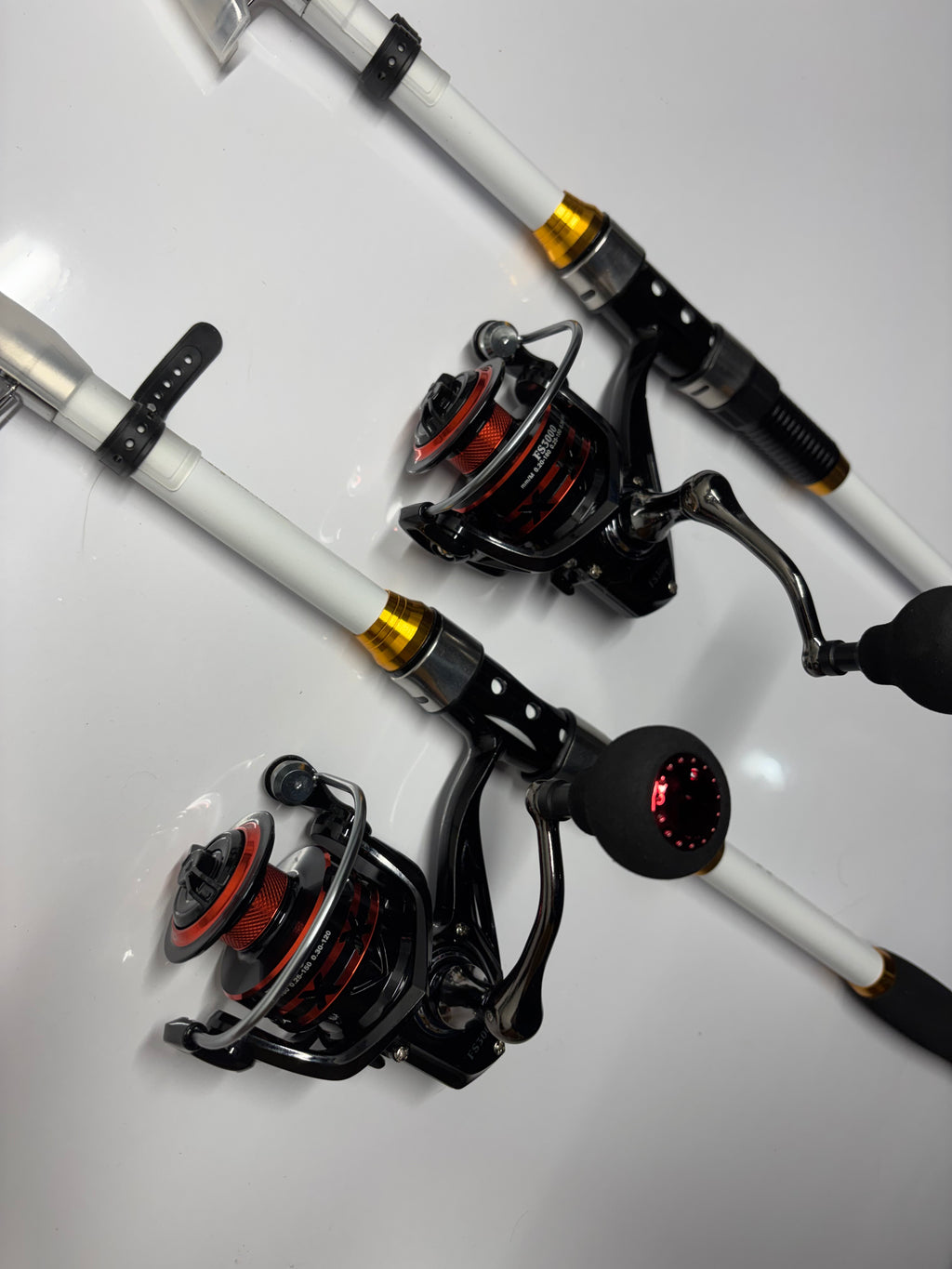 Fishing Pole Set Telescopic 6 Foot white