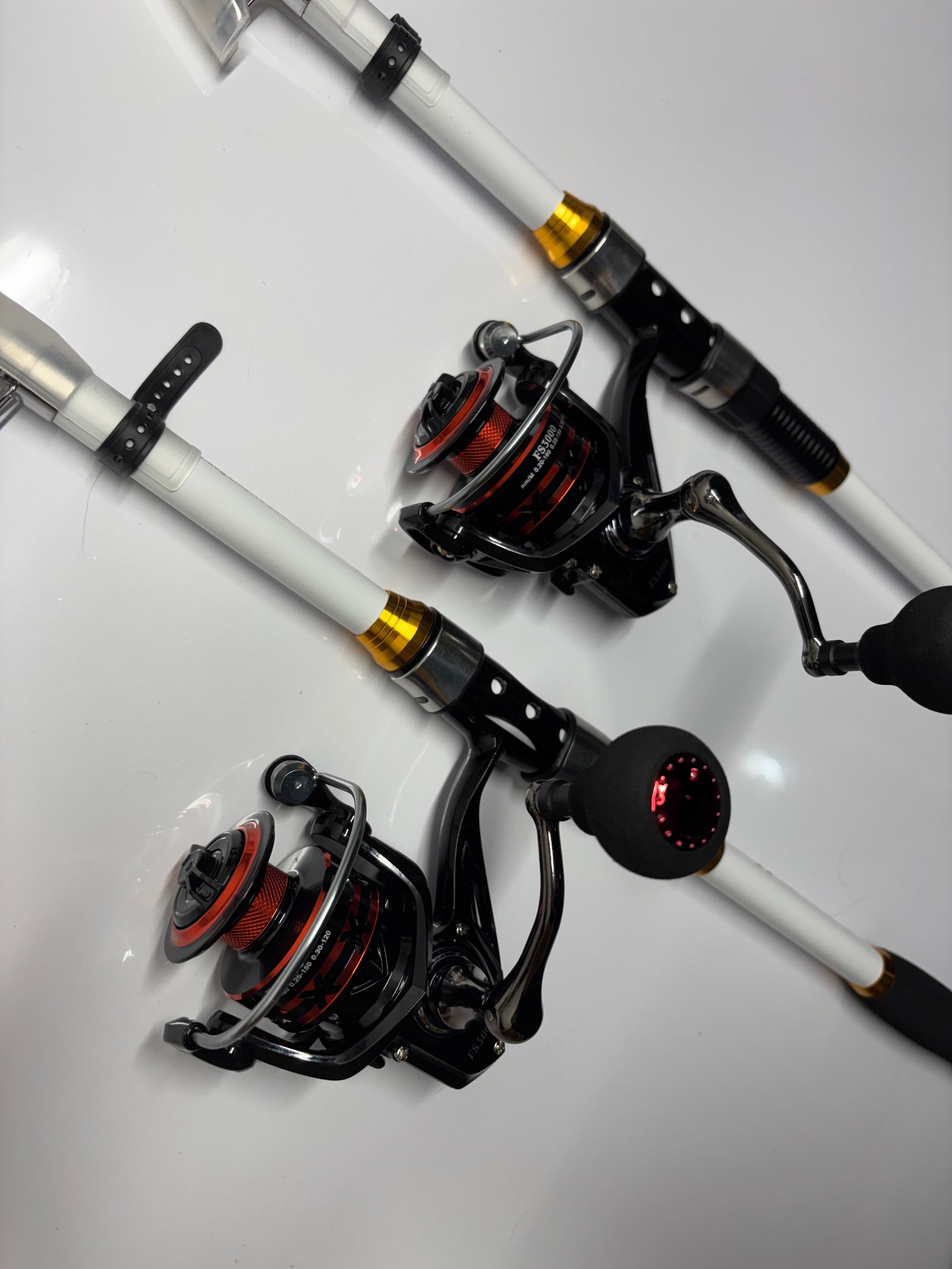 Fishing Pole Set Telescopic 6 Foot white