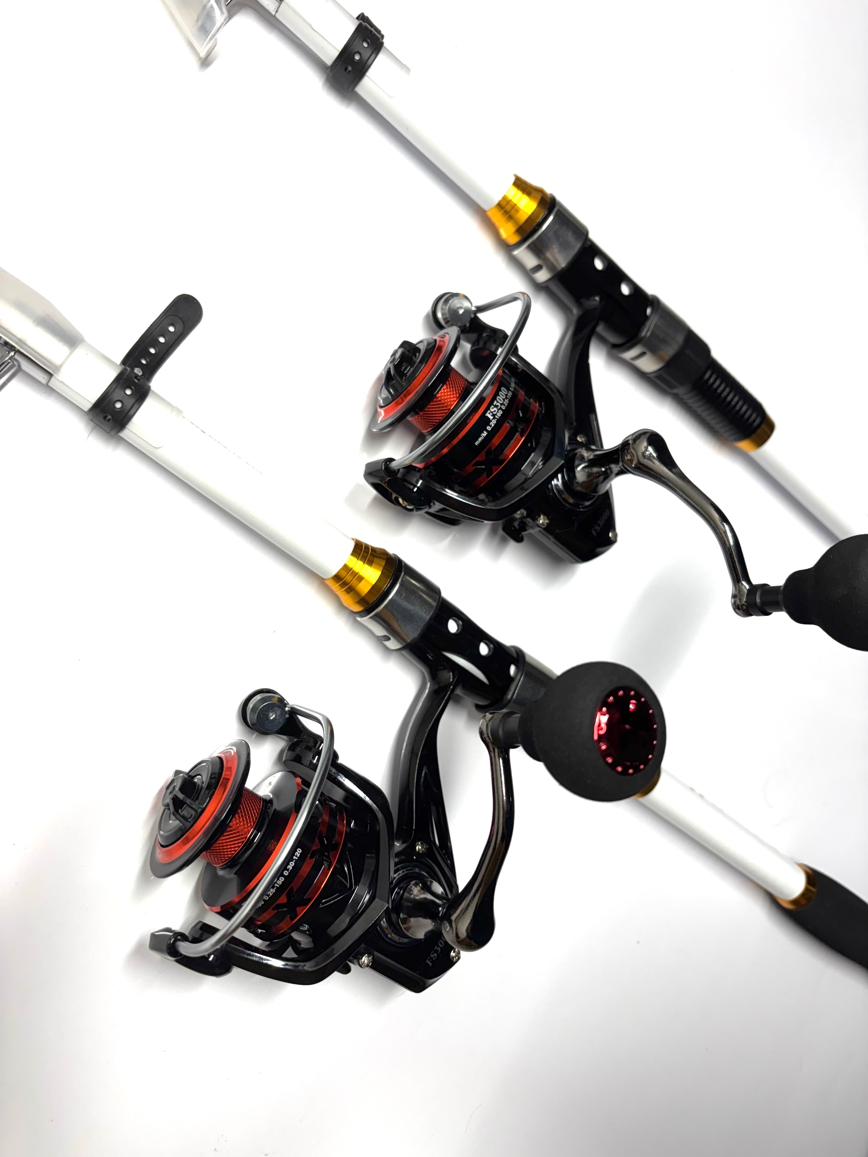Fishing Pole Set Telescopic 6 Foot white