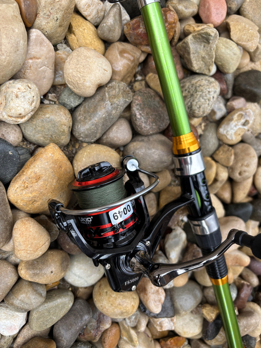 Fishing pole set green 2 pack telescopic
