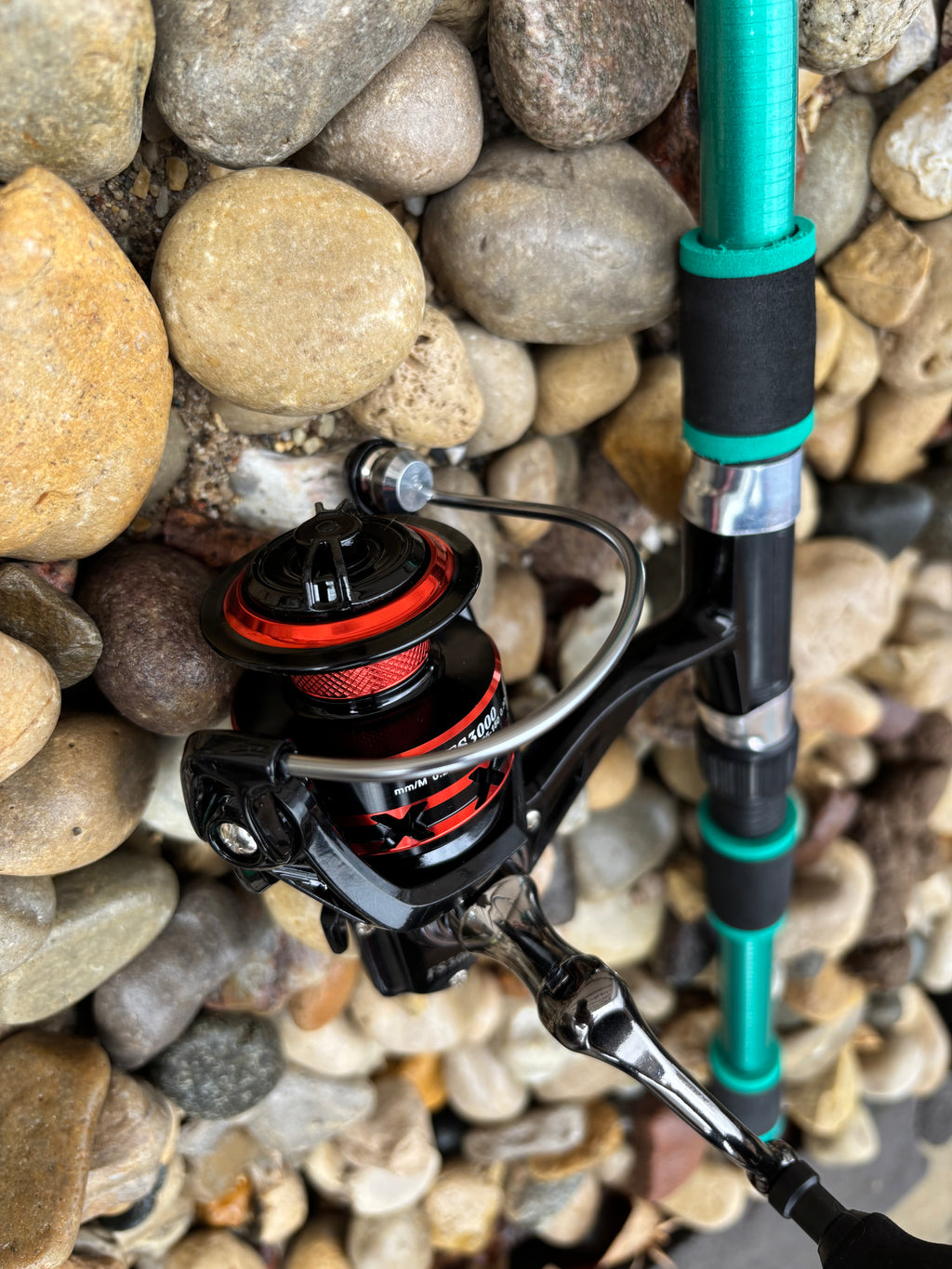 Fishing pole set green poles 2 pack