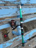 Green fishing pole Telescoping easy Storage