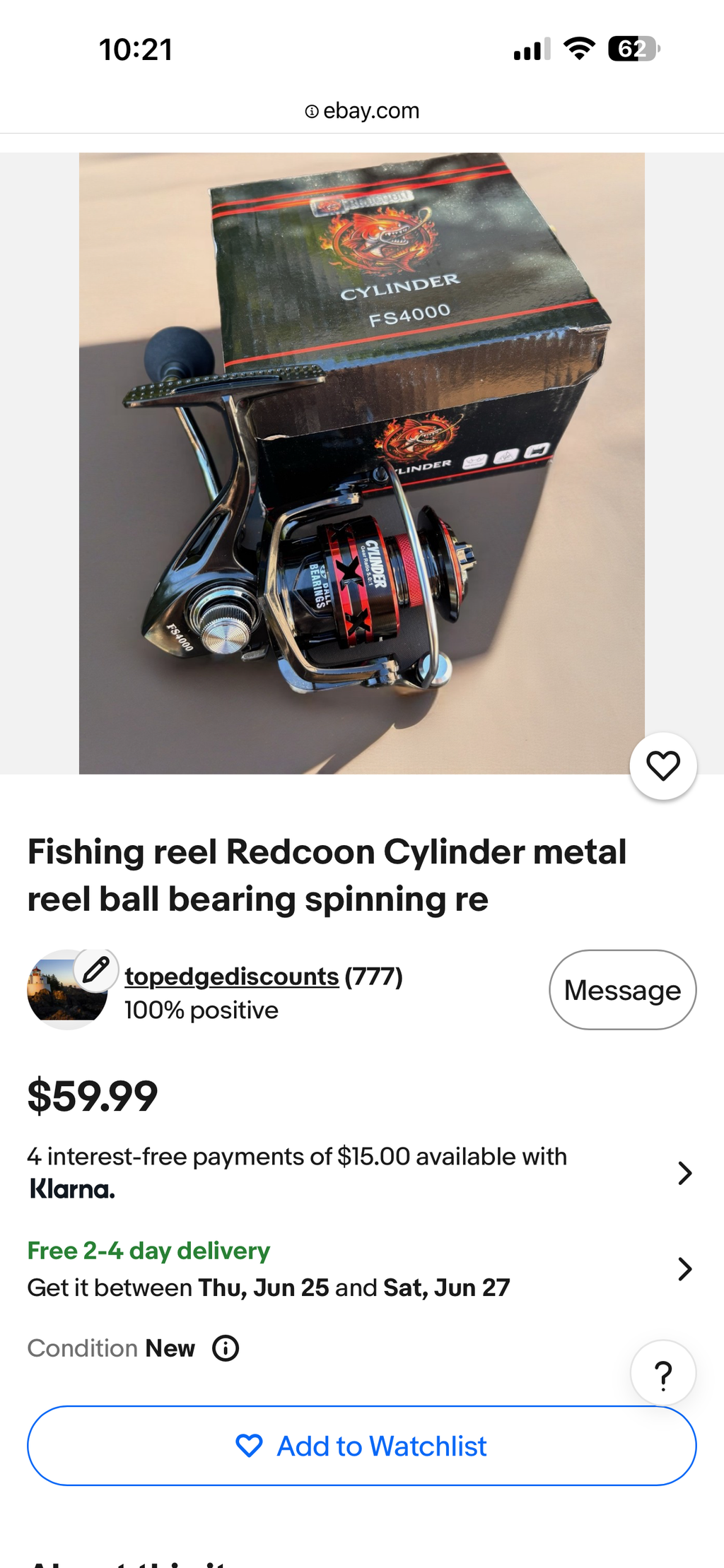 White 6 foot telescoping rod and reel with line