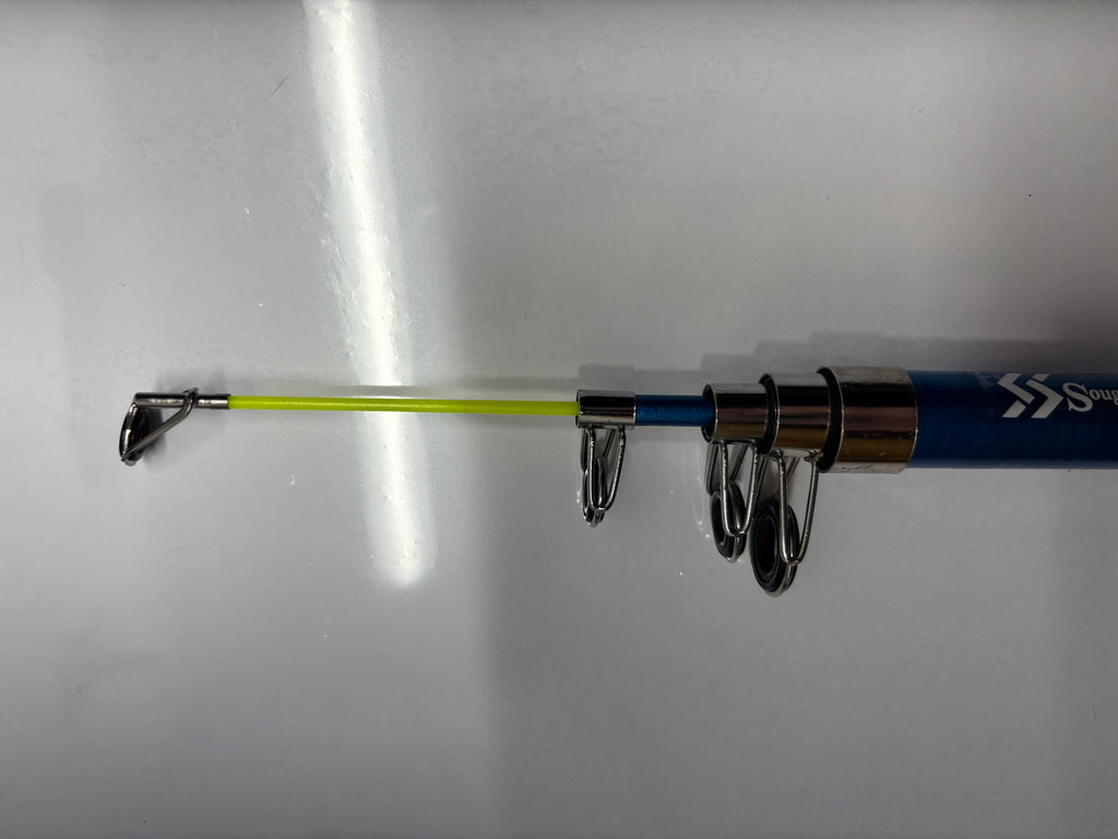 Green fishing pole telescoping easy storage