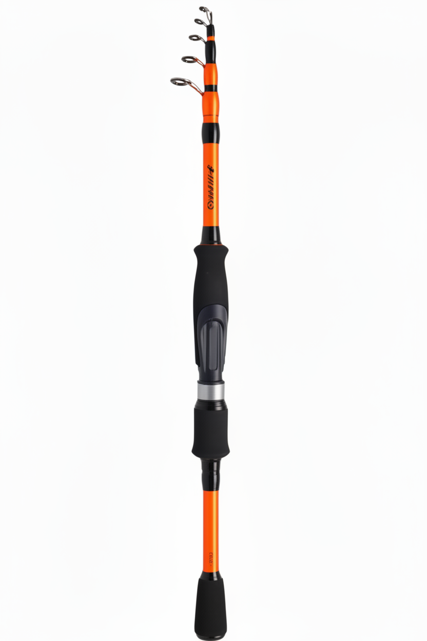 White 6 foot telescoping rod and reel with line