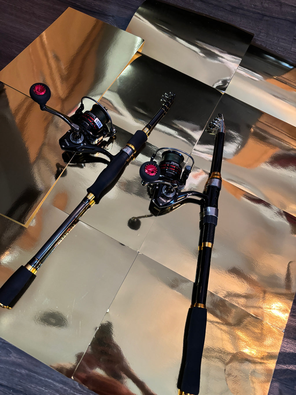 Fishing pole kit 2 pack set with lures