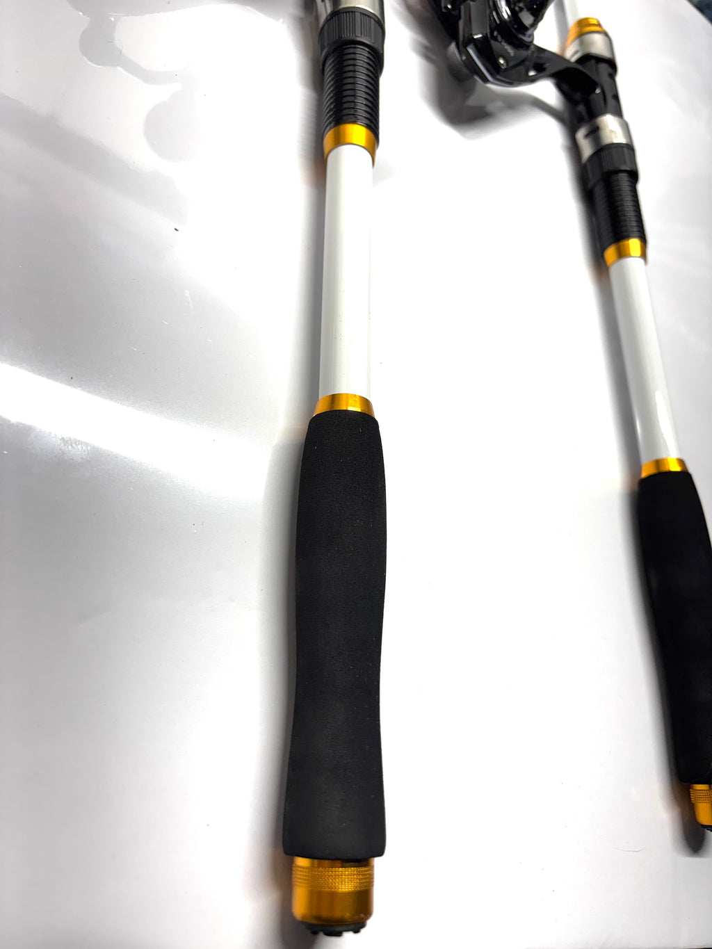 Fishing Pole Set Telescopic 6 Foot white